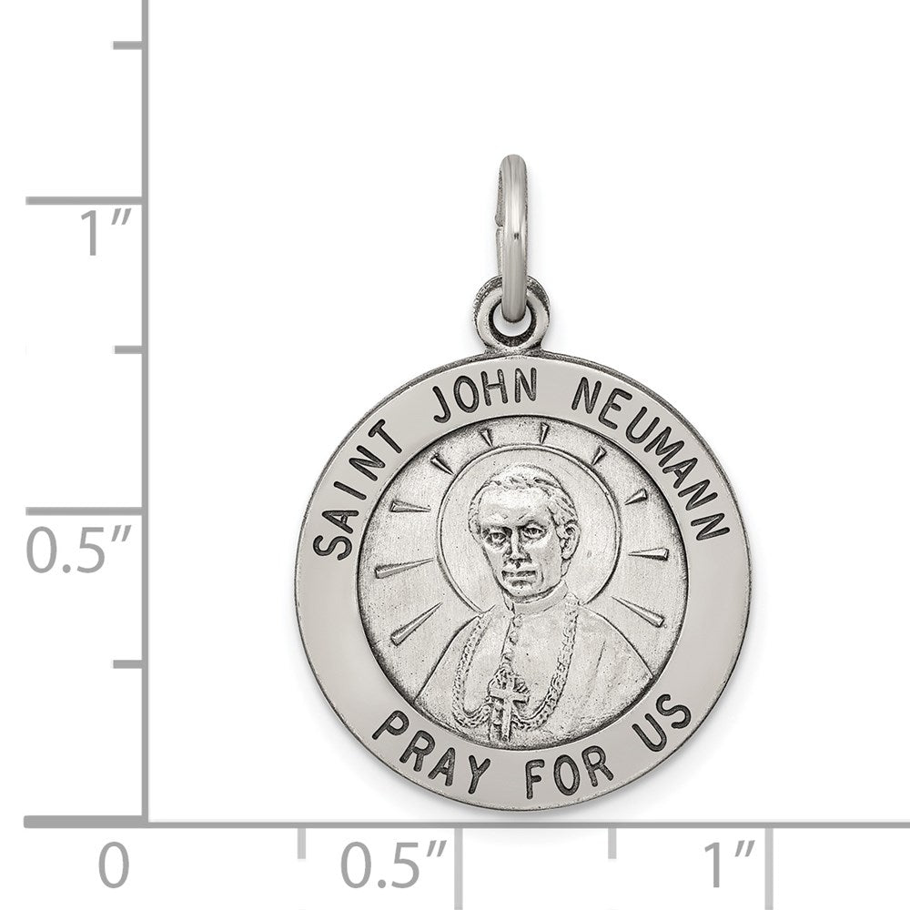 Sterlingsilber Antikisiert Saint John Neumann Medaille