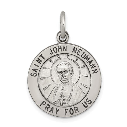 Sterlingsilber Antikisiert Saint John Neumann Medaille