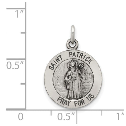 Sterlingsilber Antikisiert Saint Patrick Medaille