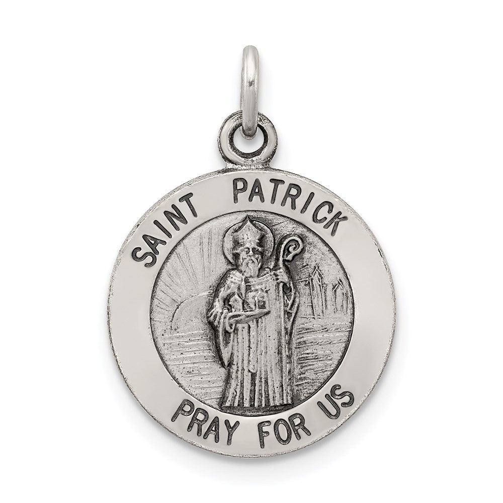 Sterlingsilber Antikisiert Saint Patrick Medaille