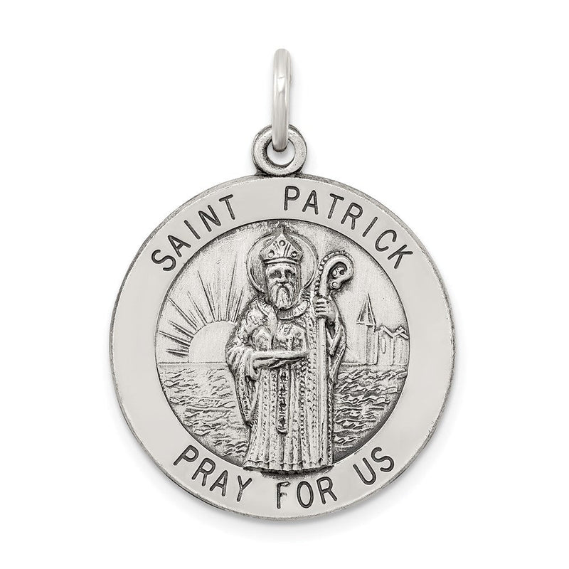 Sterlingsilber Antikisiert Saint Patrick Medaille