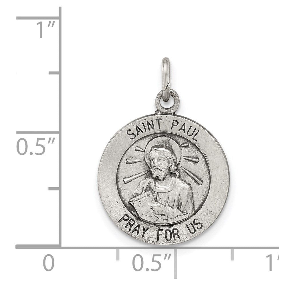 Sterlingsilber Antikisiert Saint Paul Medaille