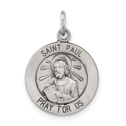 Sterlingsilber Antikisiert Saint Paul Medaille
