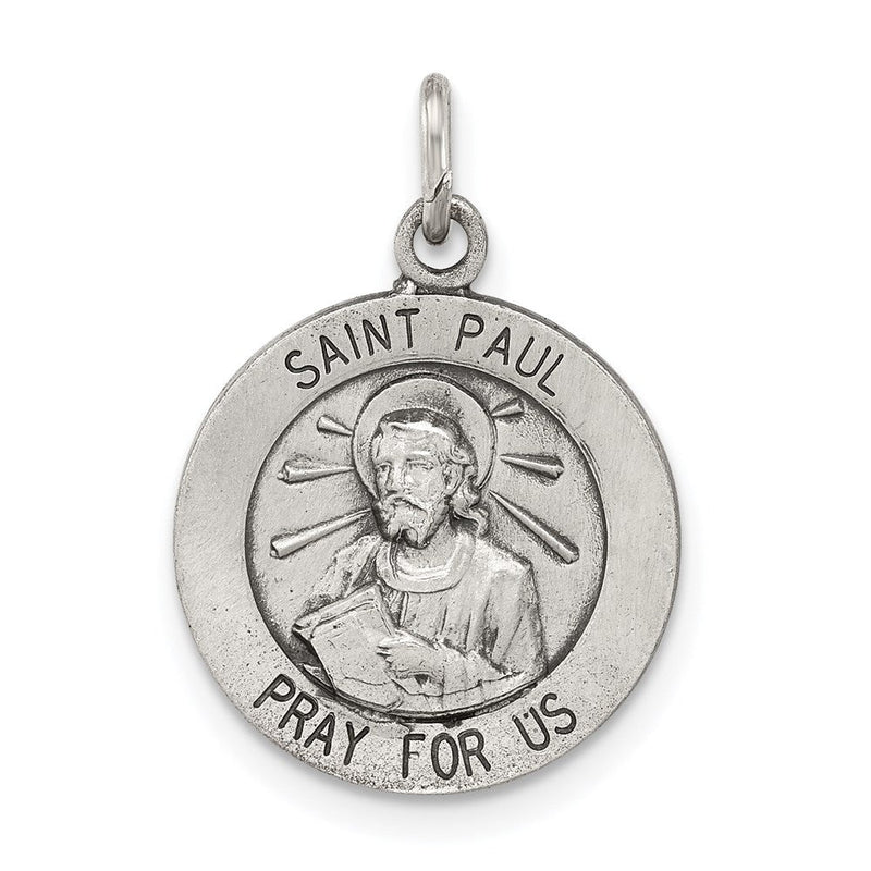 Sterlingsilber Antikisiert Saint Paul Medaille