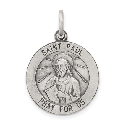 Sterlingsilber Antikisiert Saint Paul Medaille