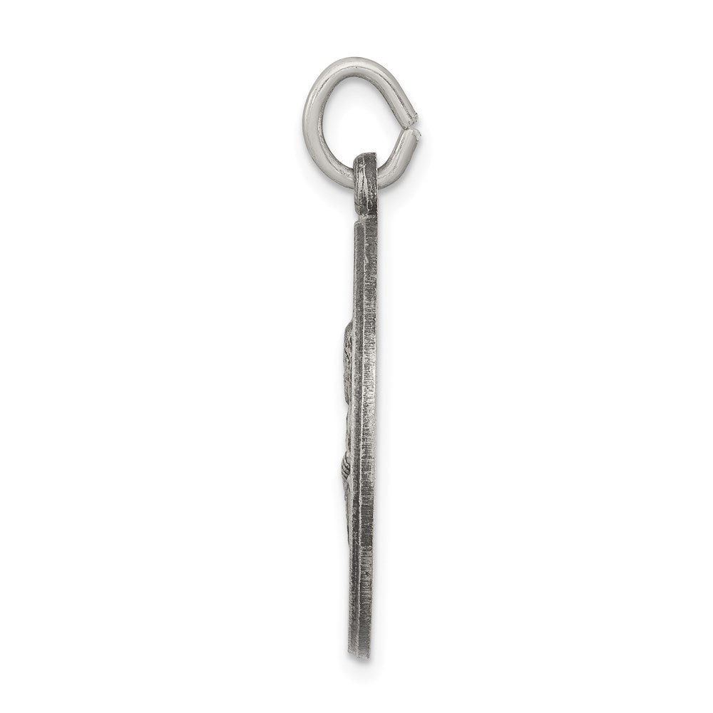 Sterlingsilber Antikisiert Saint Peter Medaille