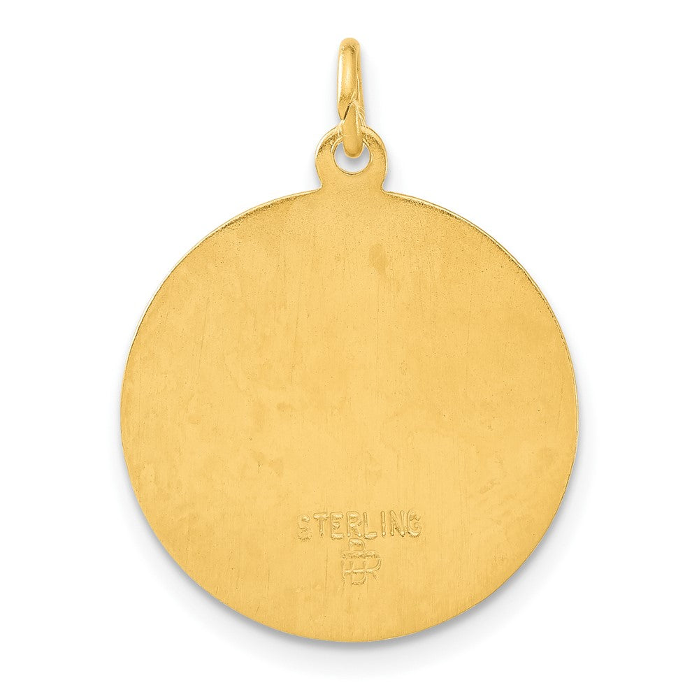 Sterlingsilber & 24K Vergoldet Saint Mark Medaille Charm