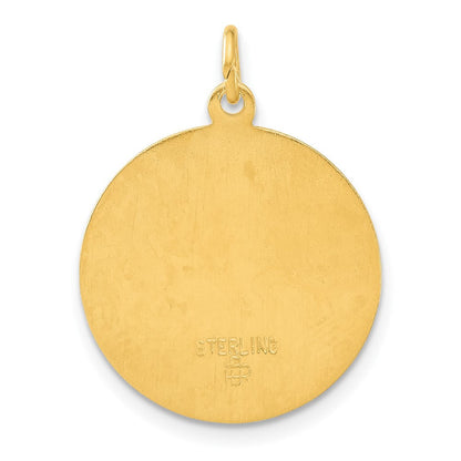 Sterlingsilber & 24K Vergoldet Saint Mark Medaille Charm