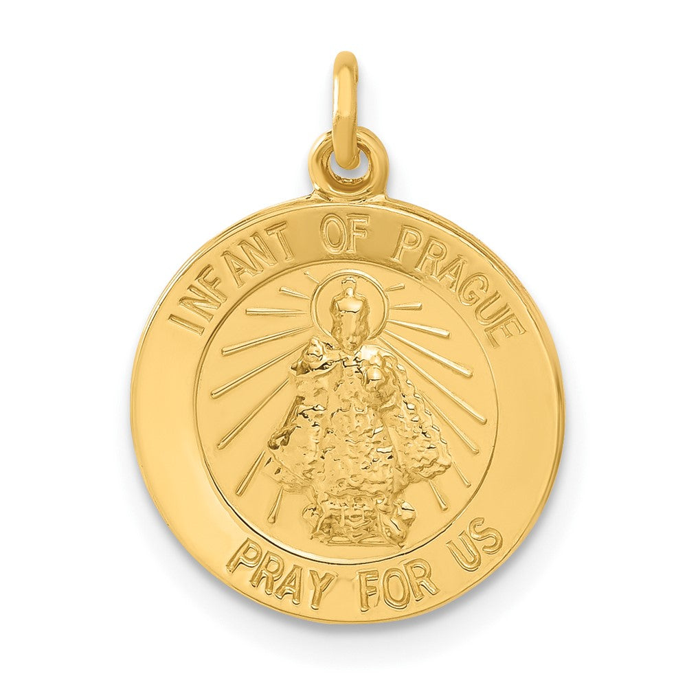 Sterlingsilber 24K Vergoldet Infant Of Prague Medaille