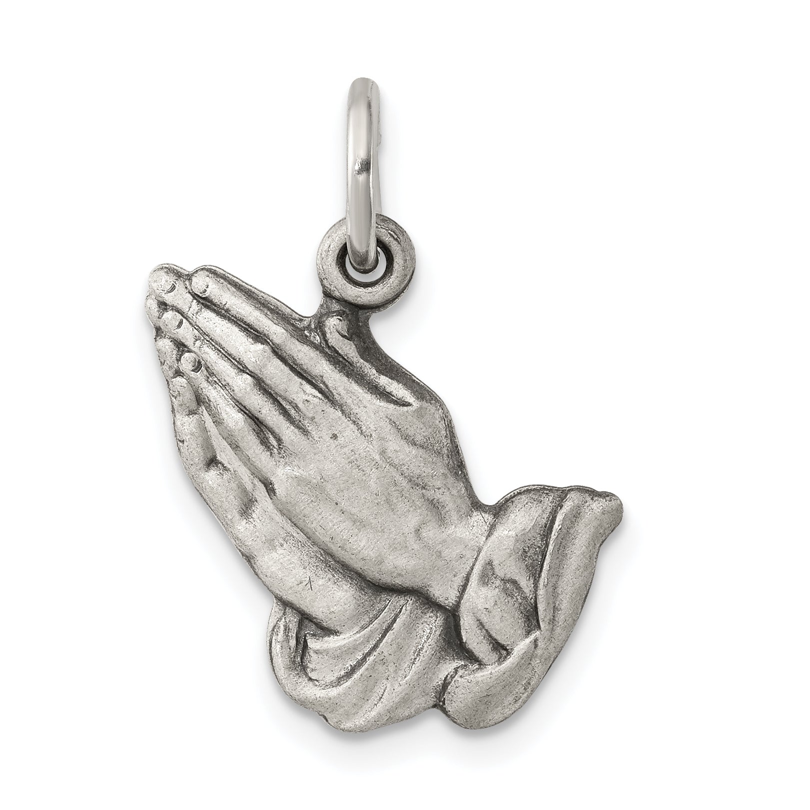 Sterlingsilber Antikisiert Betend Hands Charm