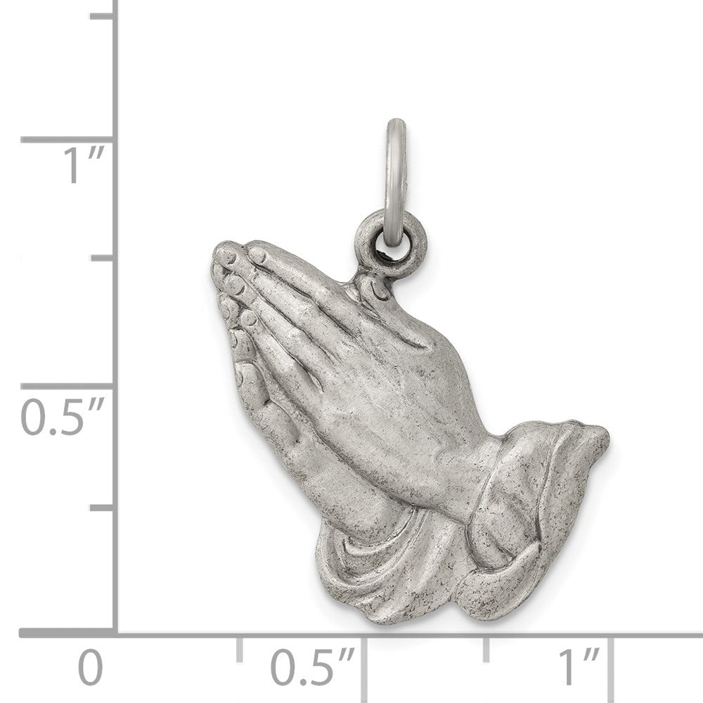 Sterlingsilber Antikisiert Betend Hands Charm