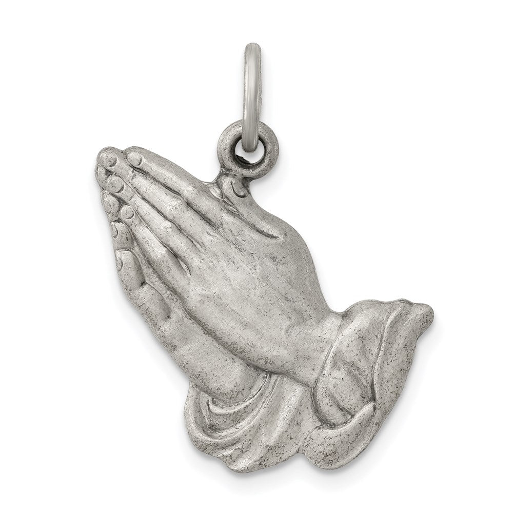 Sterlingsilber Antikisiert Betend Hands Charm