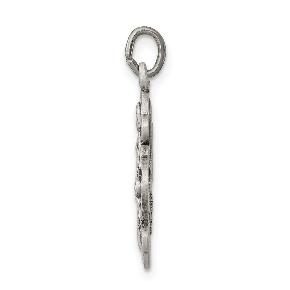 Sterlingsilber Antikisiert Reservible 4-way Medaille