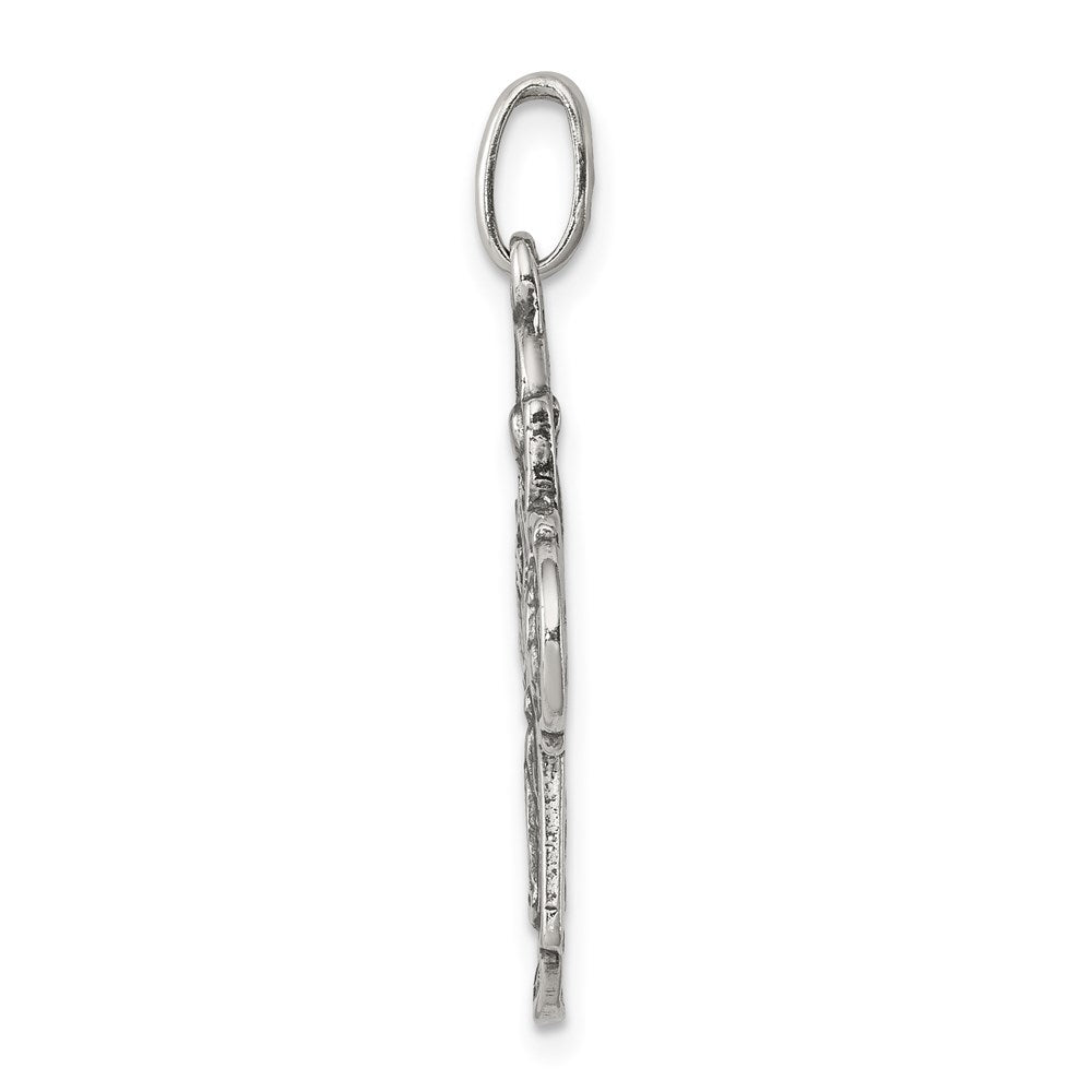 Sterlingsilber Antikisiert Wendbar 4-way Medaille
