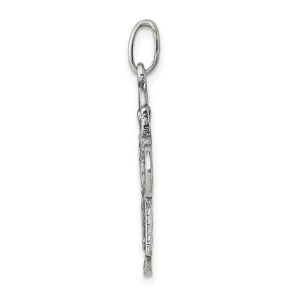 Sterlingsilber Antikisiert Wendbar 4-way Medaille