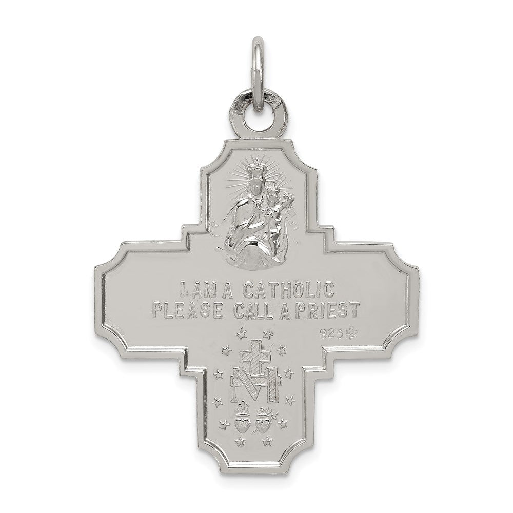 Sterlingsilber 4-way Wendbar Medaille