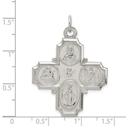 Sterlingsilber 4-way Wendbar Medaille