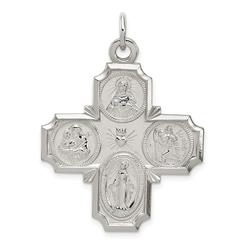 Sterlingsilber 4-way Wendbar Medaille