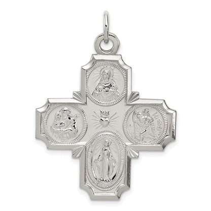 Sterlingsilber 4-way Wendbar Medaille