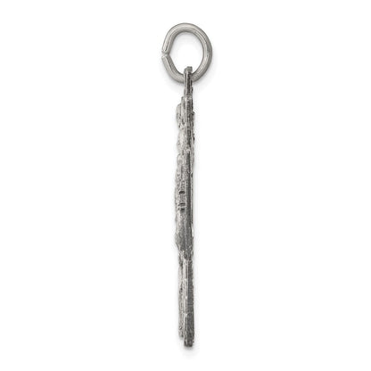 Sterlingsilber Antikisiert Wendbar 4-way Medaille