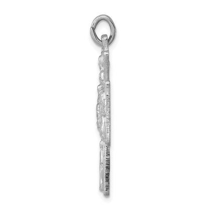 Sterlingsilber Rhodiniert Wendbar 4-way Medaille
