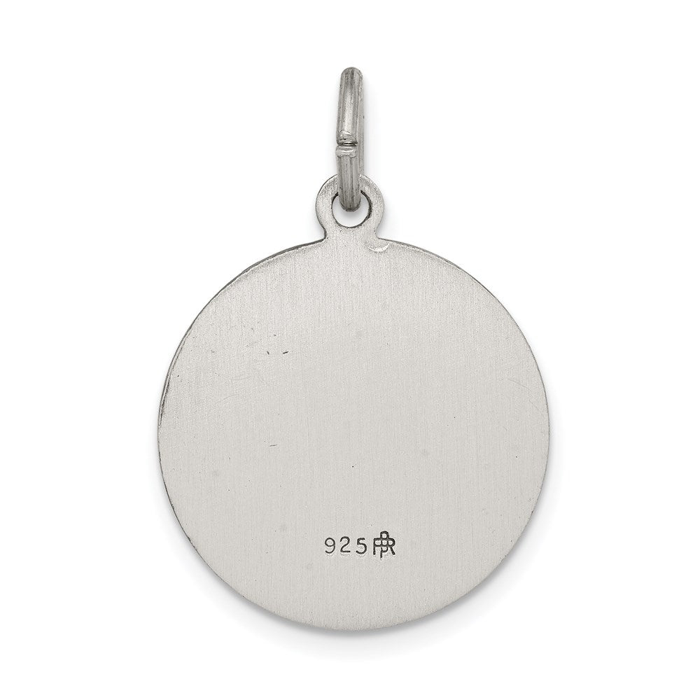 Sterlingsilber Antikisiert Saint Gabriel Medaille