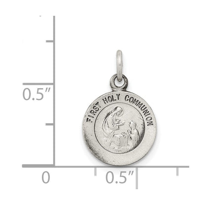 Sterlingsilber Antikisiert First Heilig Kommunion Medaille