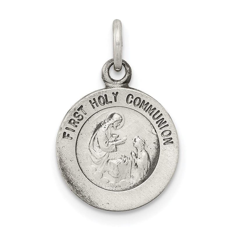 Sterlingsilber Antikisiert First Heilig Kommunion Medaille