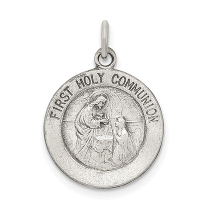 Sterlingsilber Antikisiert First Heilig Kommunion Medaille