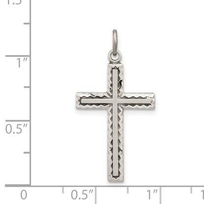 Sterlingsilber Antikisiert Kreuz Charm