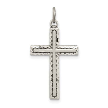 Sterlingsilber Antikisiert Kreuz Charm