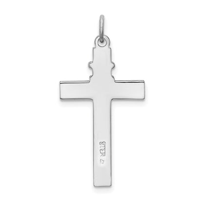 Sterlingsilber Rhodiniert & Vermeil Rosenkranz Kreuz Anhänger