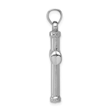 Sterlingsilber Rhodiniert Hohl Wendbar Kreuz Anhänger