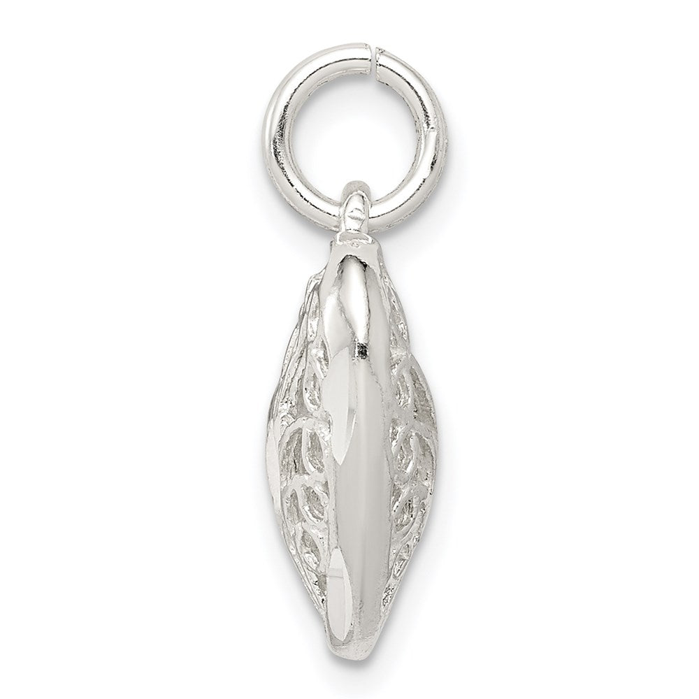 Sterlingsilber Filigran Herz Charm