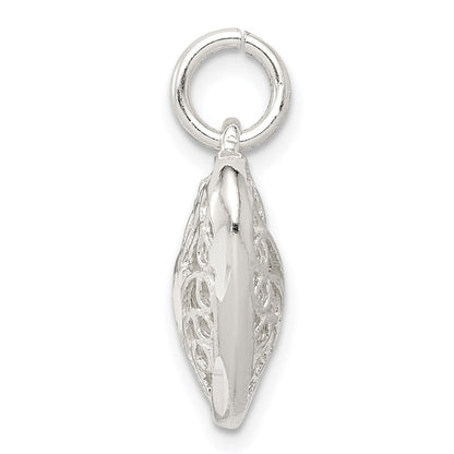 Sterlingsilber Filigran Herz Charm