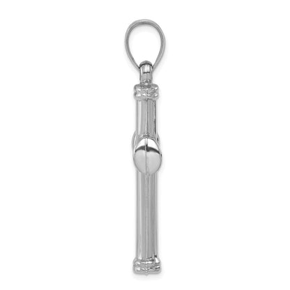 Sterlingsilber Rhodiniert Hohl Wendbar Kreuz Anhänger