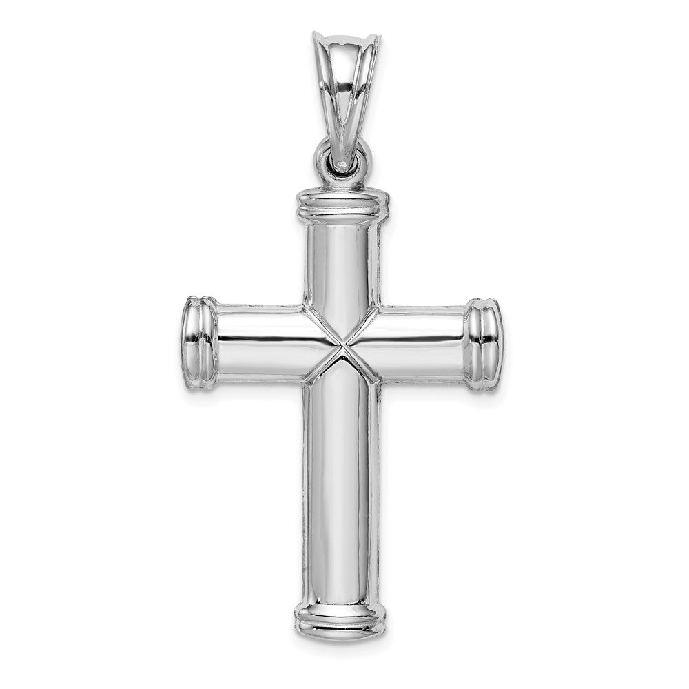 Sterlingsilber Rhodiniert Diamantiert Wendbar Kreuz Anhänger