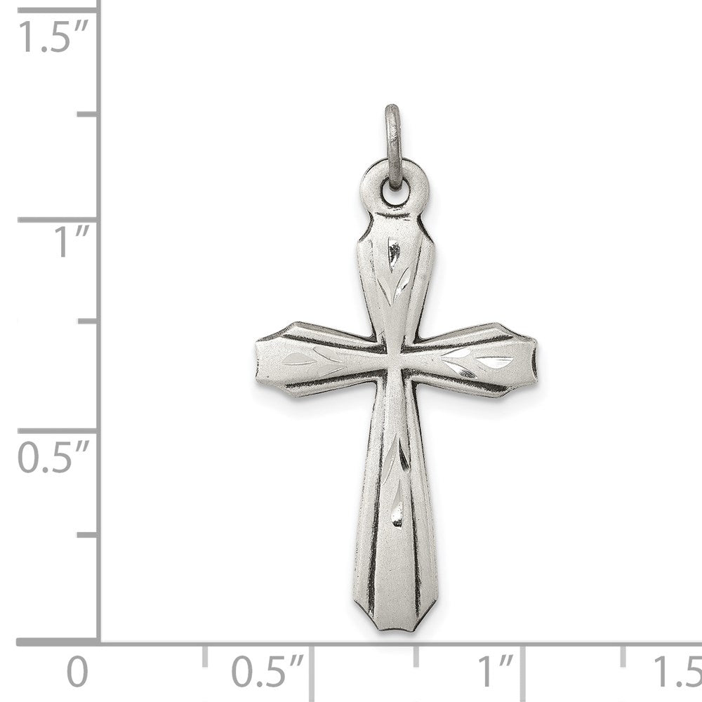 Sterlingsilber Antikisiert Kreuz Anhänger