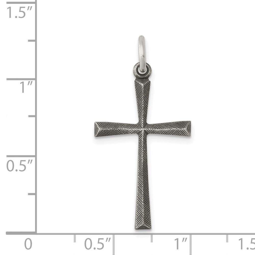 Sterlingsilber Antikisiert Kreuz Charm