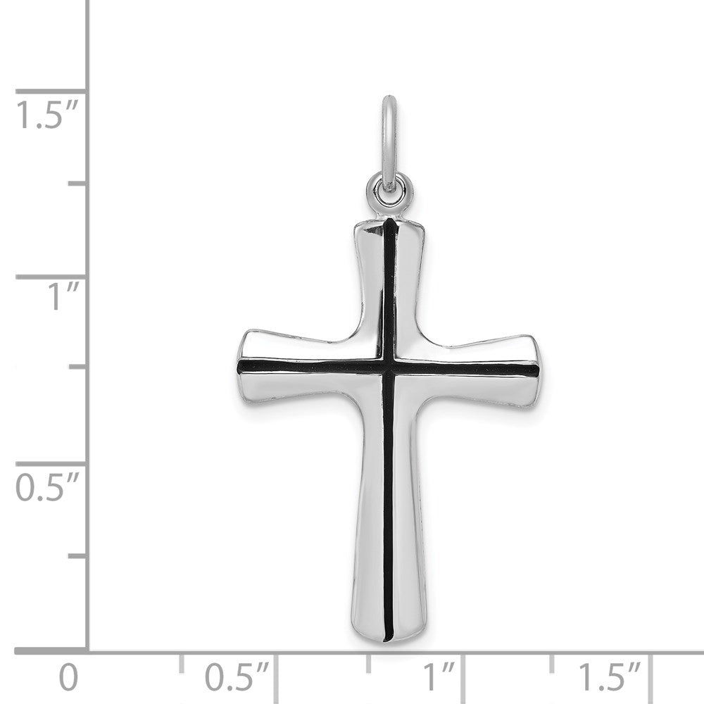 Sterlingsilber Rhodiniert Emaille Kreuz Anhänger