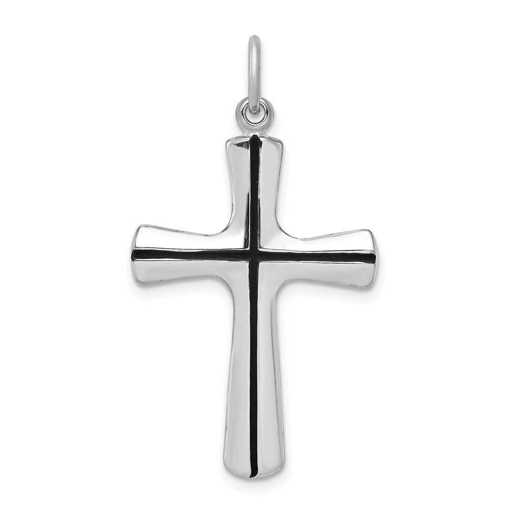 Sterlingsilber Rhodiniert Emaille Kreuz Anhänger