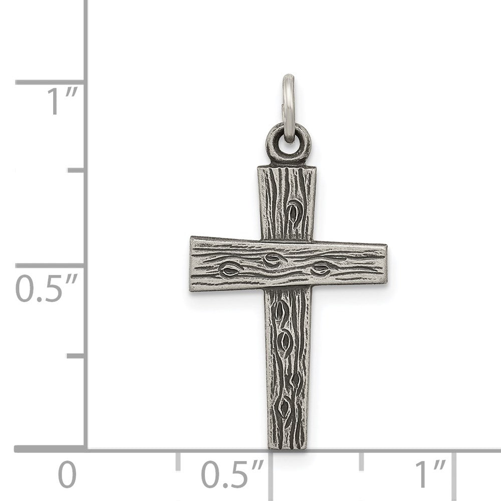 Sterlingsilber Antikisiert Kreuz Charm