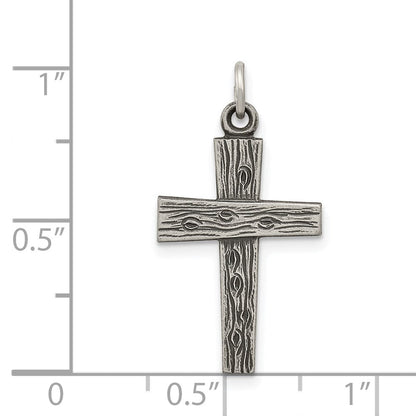 Sterlingsilber Antikisiert Kreuz Charm