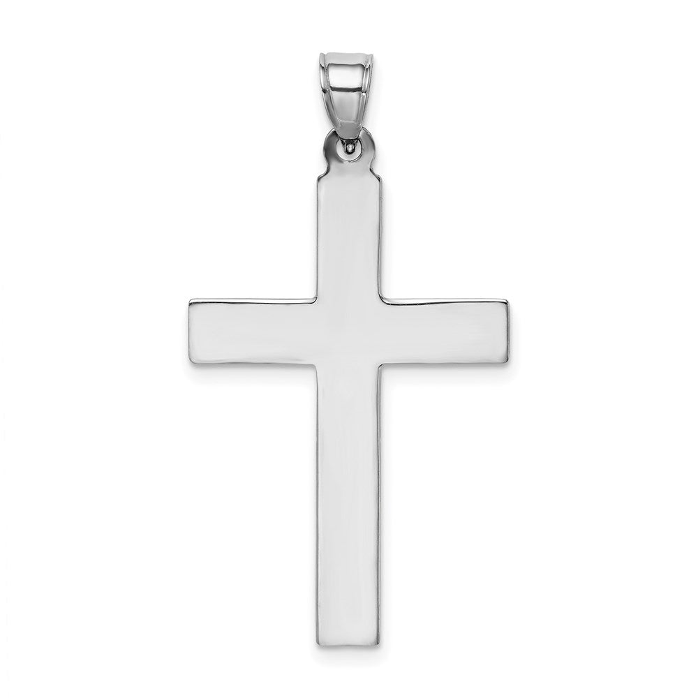 Sterlingsilber Rhodiniert Diamantiert Kreuz Anhänger