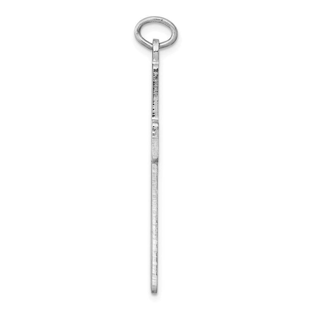Sterlingsilber Rhodiniert Lateinisch Kreuz Anhänger