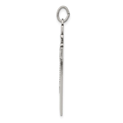 Sterlingsilber Antikisiert Rosenkranz Kreuz Anhänger
