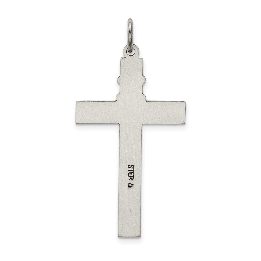 Sterlingsilber Antikisiert Rosenkranz Kreuz Anhänger