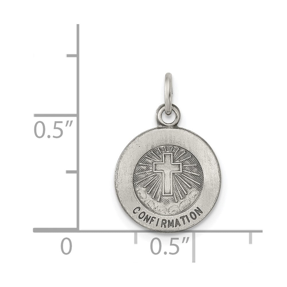 Sterlingsilber Antikisiert Firmung Medaille