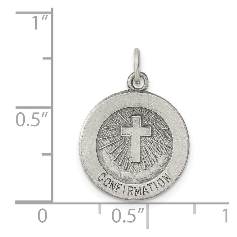 Sterlingsilber Antikisiert Firmung Medaille
