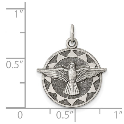 Sterlingsilber Antikisiert Heilig Geist Medaille